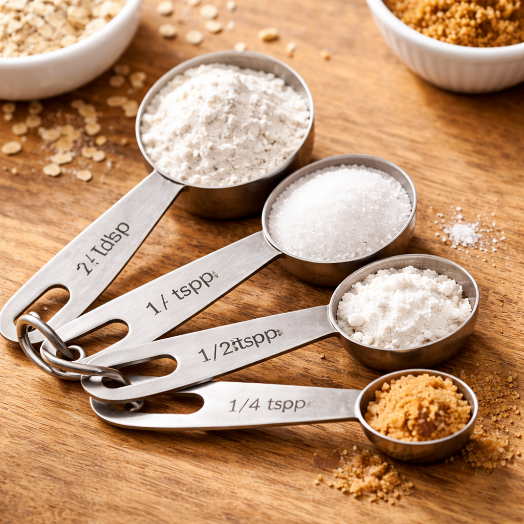 cucharas medidoras para calcular equivalencias de cucharada a gramos